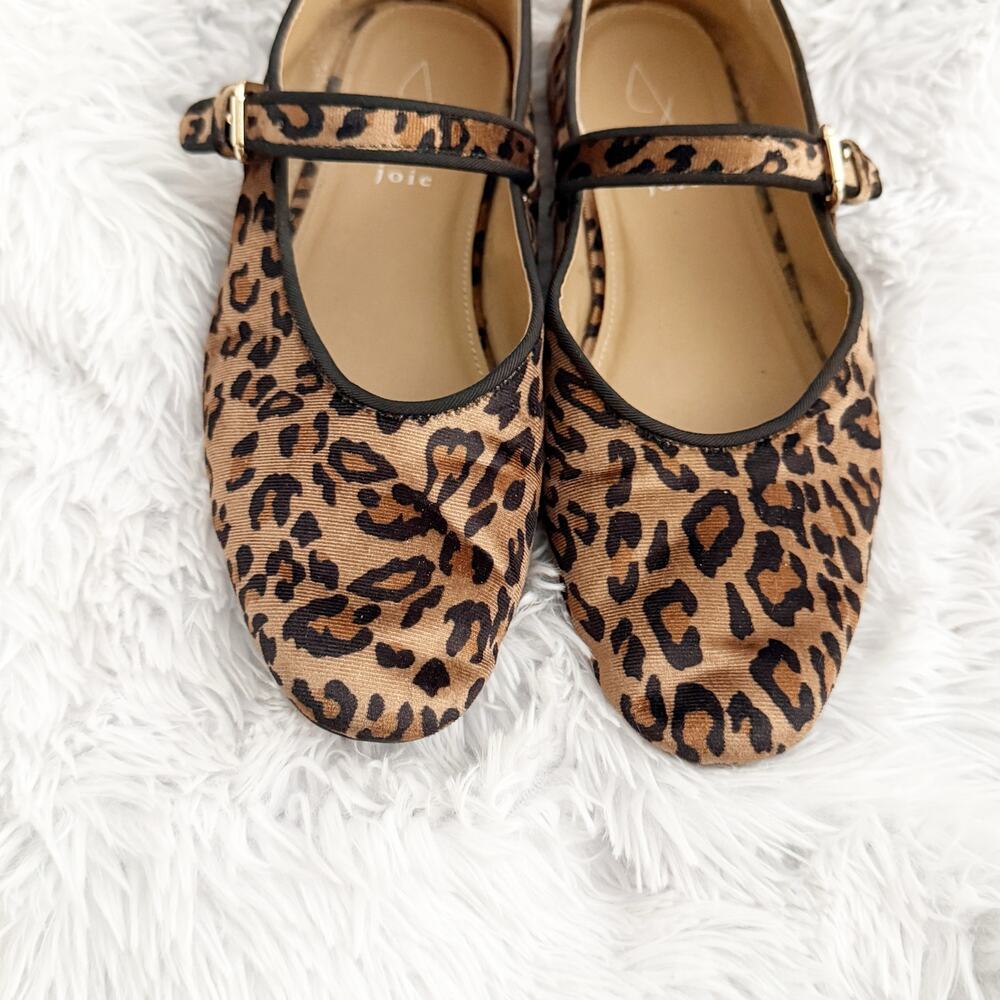 JOIE x ANTHROPOLOGIE | Leopard Print Animal‎ Mary Jane Janes Flats | Size 9.5
